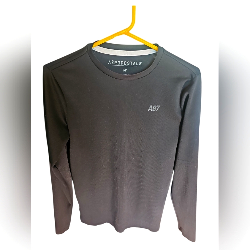 Aeropostale Men's Charcoal Long Sleeve Tee